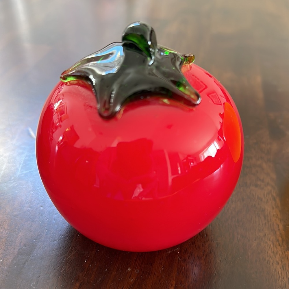 Vintage Murano glass vegetables. Yellow pepper tomato and avocado. - Picture 5 of 9